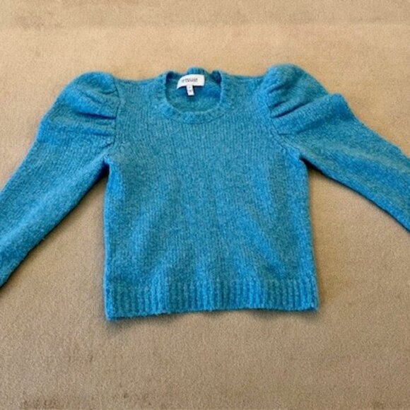 Derek Lam 10 Crosby Locken Puff Sleeve Sweater in Light Blue - Women's - Picture 5 of 12